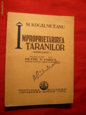 M.Kogalniceanu - Improprietarirea Taranilor -1934 foto