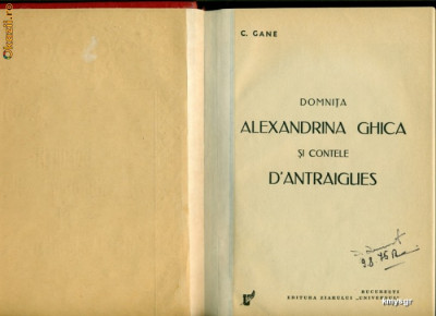 Domnita Alexandrina Ghica si contele D&amp;#039;Antraigues- C.Gane foto
