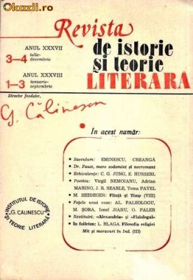 Revista de istorie si teorie literara foto