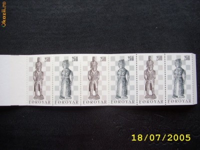 Faroe 1983 SAH mi 82-83 carnet cu 3 serii foto