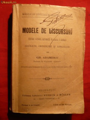 Gh.Adamescu -Modele de Discursuri BPT 1896 foto