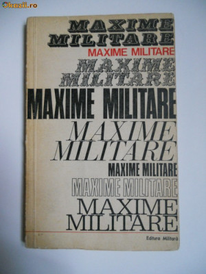MARIN MIREA-MAXIME MILITARE,ED.MILITARA,BUCURESTI,1973 foto