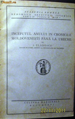 Inceputul anului in Cronicile moldovenesti pana la Ureche foto