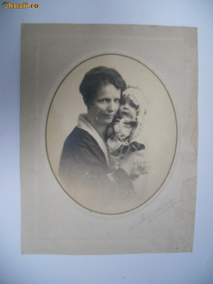 FOTOGRAFIE VECHE FRUMOASA,2 MARTIE 1921,ATELIER GERMANIA,SEMNATURA foto
