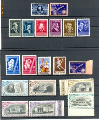 RO-26=ROMANIA 1959 Lot 13 serii 42 timbre nestampilate cu SARNIERA MLH(*) foto