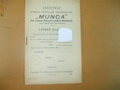 Statute Societatea de stiinte sociale Buc. 1906 foto