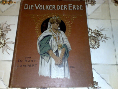 Die Volker der Erde - Popoarele de pe Pamant -in germana car. gotice- Lampert foto