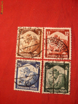 Serie -Returnarea Saar -Germaniei 1935 4 val. stamp. foto