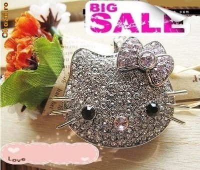 stick Hello Kitty Pandantiv 8 GB USB Flash Drive Pen Drive Memory stick cu cristale swarovski foto