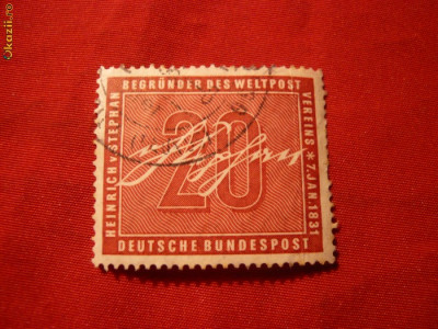 Serie-125 Ani H.von Stephan 1956 RFG ,1val.stamp. foto