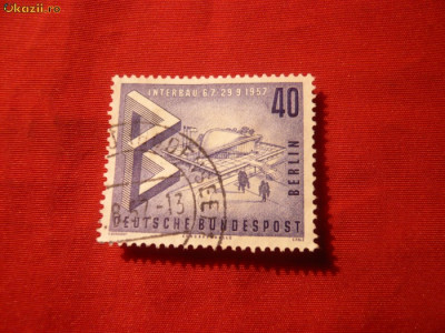 Timbru Targul Interban Berlin -val.40 Pf. 1957 RFG ,1val.stamp. foto