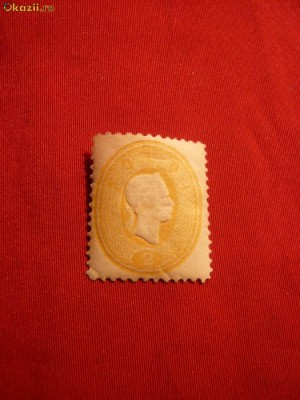 Timbru 2 Kr.1860 Austria nestamp. cu sarniera foto