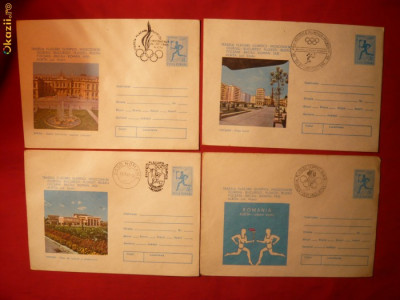 9 Plicuri Ilustr.,Stamp. Intreguri Postale - Stafeta Flacarii Olimpice 1980 foto