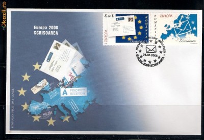 FDC ROMANIA 2008 EUROPA SCRISOAREA LP 1802 foto