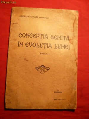 V.A.Manescu -Conceptia Semita in Evolutia Lumii -Ed. IIa 1936 foto