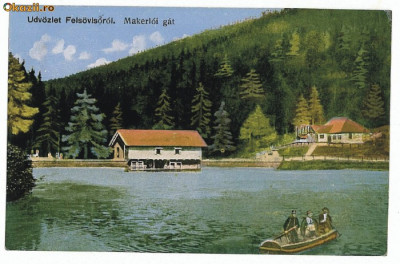 1661 - VISEUL de SUS, Maramures, boat on the lake - old postcard - used - 1926 foto