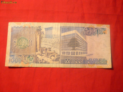 Bancnota 1000 Lire LIBAN ,cal.medie-buna foto