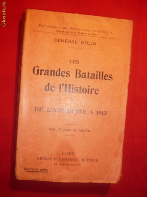 Gen.Colin - Les Grandes Batailles de l&amp;#039;Histoire - ed.1919 foto