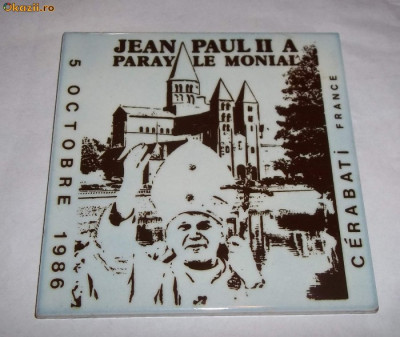 suvenir Paray le Monial (1986, Papa Ioan Paul al II-lea) foto