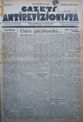 Gazeta antirevizionista , an 2 , nr 11 , Arad , 1935 foto