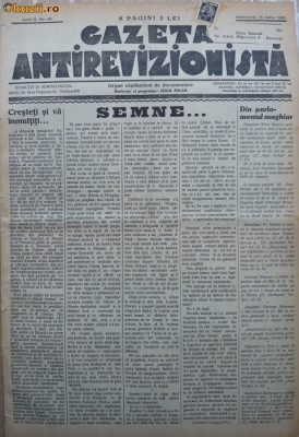 Gazeta antirevizionista , an 2 , nr 24 , Arad , 1935 foto