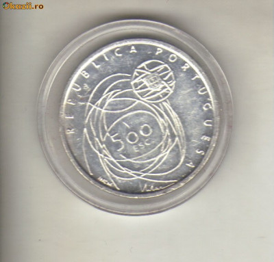 bnk mnd Portugalia 500 escudos 2001, argint foto