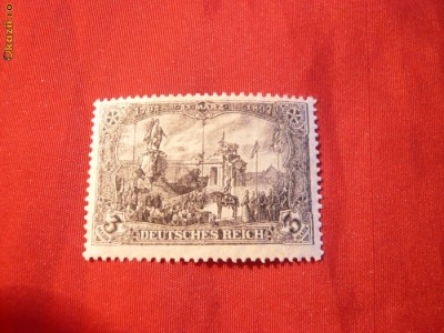 Timbru 3 Marci 1906 Germania ,dant.26x17 ,filigram , sarniera foto