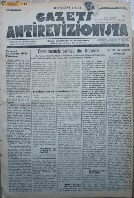 Gazeta antirevizionista , an 2 , nr 10 , Arad , 1935 foto