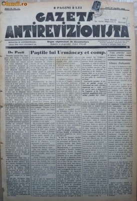 Gazeta antirevizionista , an 2 , nr 17 , Arad , 1935 foto