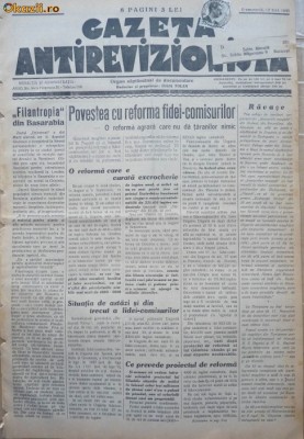 Gazeta antirevizionista , an 2 , nr 41 , Arad , 1935 foto