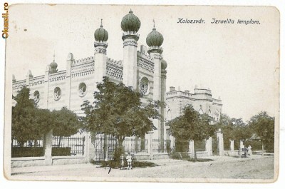 310 - CLUJ, Synagogue, Romania - old postcard - unused - 1916 foto