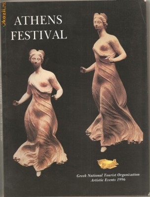 (C836) ATHENS FESTIVAL, GREK NATIONAL TOURIST ORGANIZATION, ARTISTIC EVENTS 1996, ATENA, FESTIVAL foto