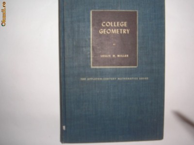 COLLEGE GEOMETRY Leslie H.MilleR foto