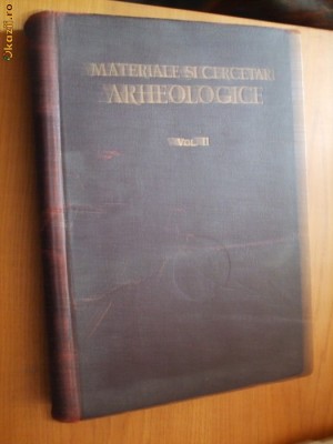 MATERIALE SI CERCETARI ARHEOLOGICE Vol II - 1956, tiraj 2730 ex. foto
