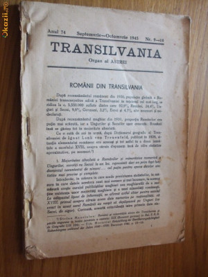 TRANSILVANIA - Organ al Astrei - Revista, Anul 74, Nr. 9-10/sep.- oct. 1943 foto