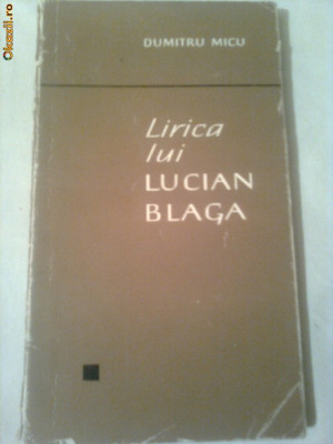 LIRICA LUI LUCIAN BLAGA ~ DUMITRU MICU foto