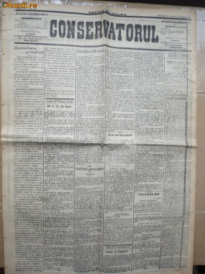 Ziarul Conservatorul , nr. 185 din 1906 foto