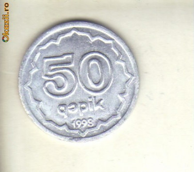 bnk mnd Azerbaidjan 50 qapik 1993 unc foto