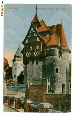 2639 - SINAIA, Prahova, corpul de garda - old postcard, CENSOR - used - 1918 foto
