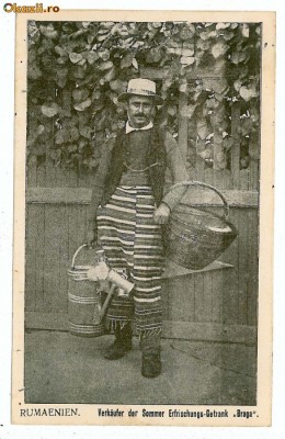2638 - Ethnic, VANZATOR de BRAGA, port popular - old postcard, CENSOR, used 1917 foto