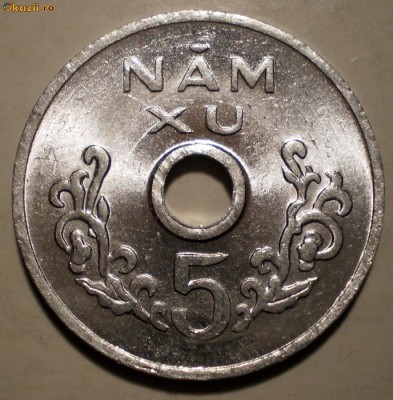 E.399 VIETNAM VIET NAM GUVERN POPULAR REVOLUTIONAR 5 XU (1975) AUNC foto
