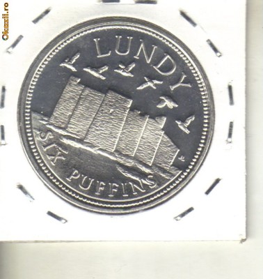 bnk mnd Lundy Island 6 puffins 2011 unc foto