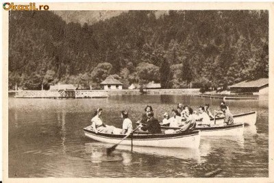 CP 210-06 Tusnad-Bai -Vedere -RPR -circulata 1957 -sepia -starea care se vede foto