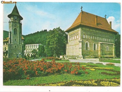 carte postala-PIATRA-NEAMT-Biserica si turnul lui Stefan foto
