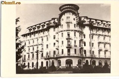 CP 210-35 Govora -Sanatoriul balnear -Pavilionul central -RPR -circulata 1958 -starea care se vede, timbrul este deteriorat foto