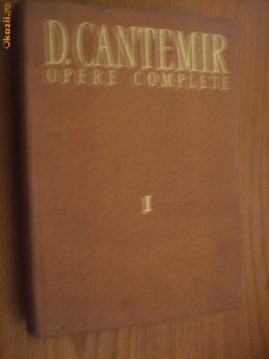 DIMITRIE CANTEMIR - DIVANUL - Opere (I) - bilingv roman-grec - 1974, 489 p. foto
