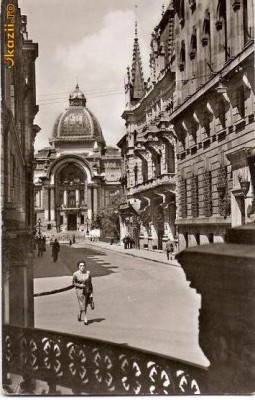 CP 210-95 Bucuresti -Str. Stavropoleos -circulata 1965 -starea care se vede, timbrul este deteriorat foto