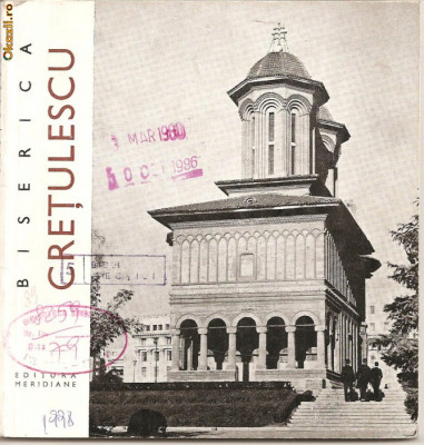 (C982) BISERICA CRETULESCU DE CORNELIA PILLAT, EDITURA MERIDIANE, BUCURESTI, 1969 foto