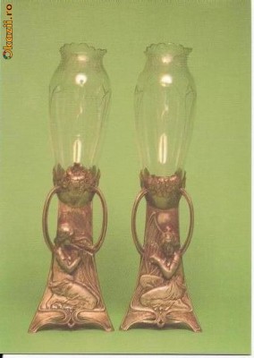 CP 211-96 Muzeul Braila -Vase decorative. Arta 1900 -necirculata -starea care se vede-carte postala foto