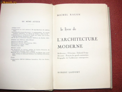Le livre de L&amp;#039;arhitecture moderne - Michel Ragon foto
